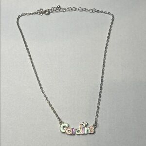 Disney Parks CAROLINE Multicolor Mickey Ears Name Necklace